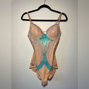 Custom Pink Rhinestone Women’s Medium Bodysuit Swiftie Concert Outfit